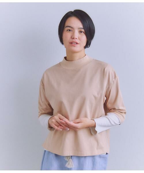 SIPULI/シプリ Lusuter Soft Jersey モックネックプルオーバー ピンク 2 SIPULI/シプリ Lusuter Soft Jersey モックネックプルオーバー ピンク 2