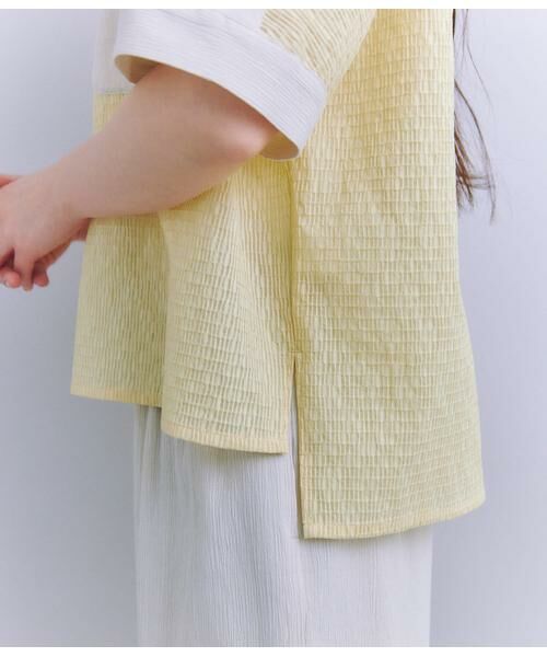 SIMAO出品 セール】 Sheer Jacquard レース切替ブラウス (シャツ