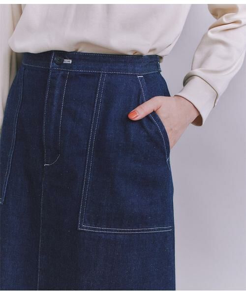 SIPULI / シプリ ロング・マキシ丈スカート | Organic Cotton Denim ベイカースカート | 詳細4