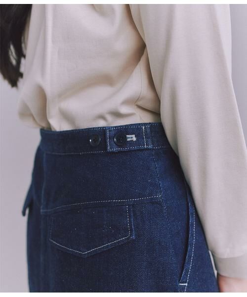 SIPULI / シプリ ロング・マキシ丈スカート | Organic Cotton Denim ベイカースカート | 詳細6