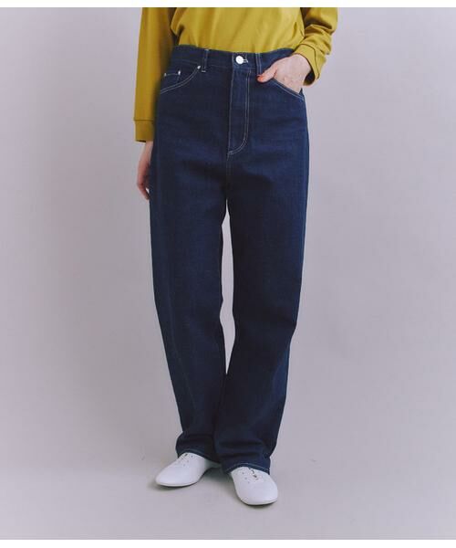 SIPULI / シプリ デニムパンツ | Organic Cotton Denim ジャストウエストパンツ(ネイビー)