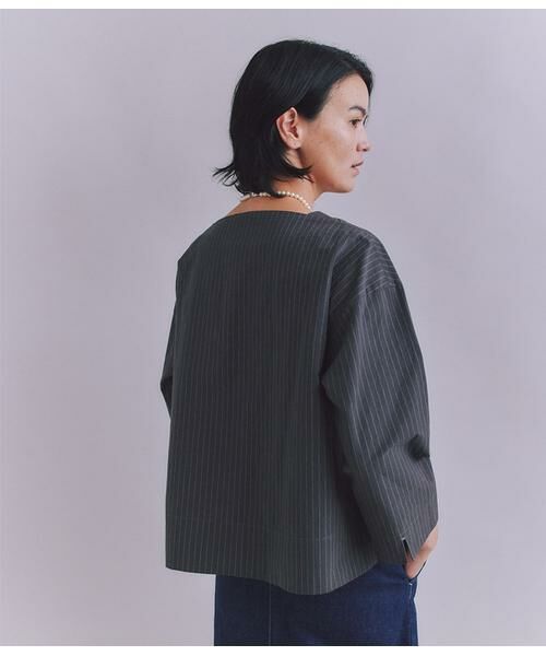 SIPULI / シプリ シャツ・ブラウス | Cotton Linen Pin Stripe ガゼット付ブラウス | 詳細3