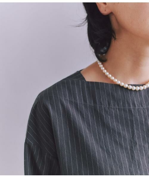 SIPULI / シプリ シャツ・ブラウス | Cotton Linen Pin Stripe ガゼット付ブラウス | 詳細4