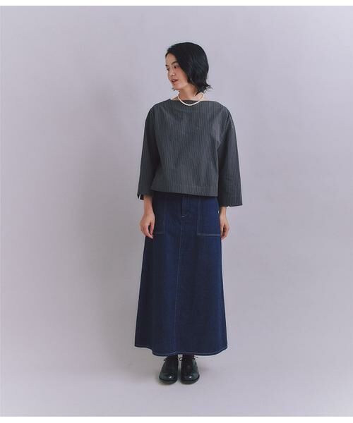 SIPULI / シプリ シャツ・ブラウス | Cotton Linen Pin Stripe ガゼット付ブラウス | 詳細8