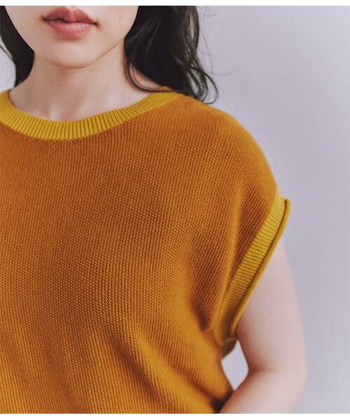SIPULI / シプリ ベスト | Organic Cotton Wool 配色2wayニットベスト | 詳細3