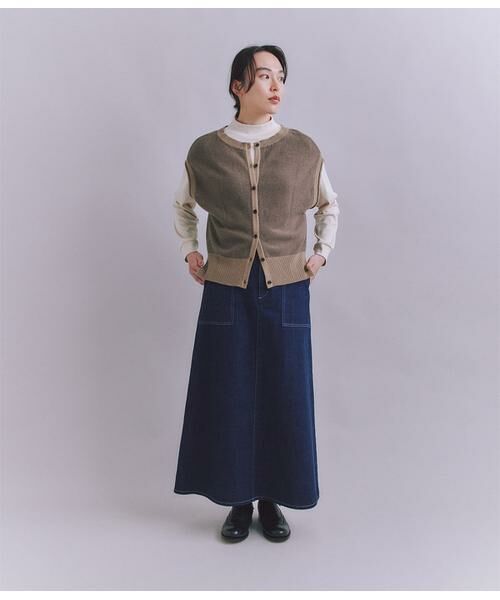 SIPULI / シプリ ベスト | Organic Cotton Wool 配色2wayニットベスト | 詳細9