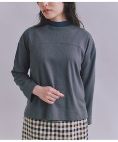 SIPULI / シプリ カットソー | Crepe Double Face Knit 切替えボトルネックプルオーバー