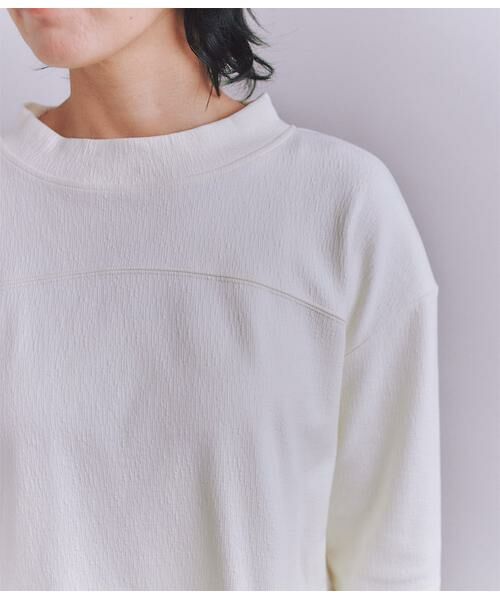 SIPULI / シプリ カットソー | Crepe Double Face Knit 切替えボトルネックプルオーバー | 詳細4