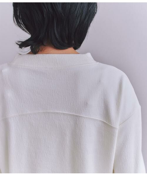 SIPULI / シプリ カットソー | Crepe Double Face Knit 切替えボトルネックプルオーバー | 詳細6