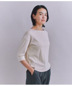 SIPULI / シプリ カットソー | ［LOTUS］Urtla High Gauge Rib 6分袖 ボートネックプルオーバー