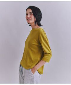 SIPULI / シプリ カットソー | ［LOTUS］Urtla High Gauge Rib 6分袖 ボートネックプルオーバー