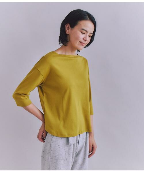 SIPULI / シプリ カットソー | ［LOTUS］Urtla High Gauge Rib 6分袖 ボートネックプルオーバー | 詳細12