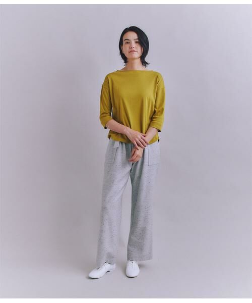 SIPULI / シプリ カットソー | ［LOTUS］Urtla High Gauge Rib 6分袖 ボートネックプルオーバー | 詳細14