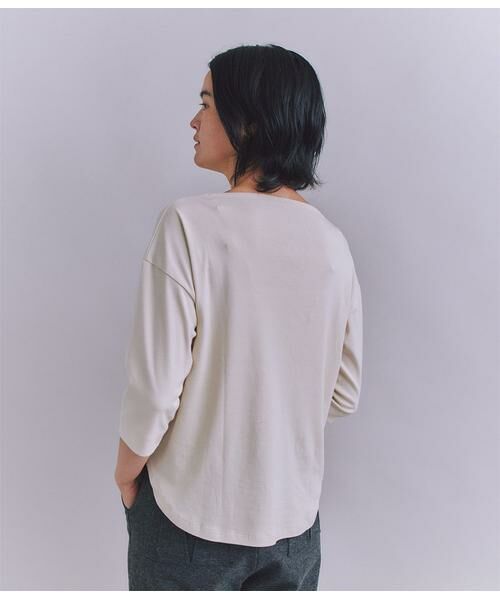 SIPULI / シプリ カットソー | ［LOTUS］Urtla High Gauge Rib 6分袖 ボートネックプルオーバー | 詳細3