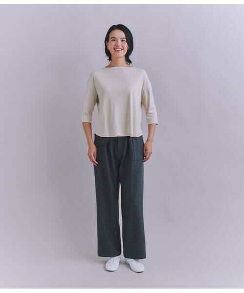 SIPULI / シプリ カットソー | ［LOTUS］Urtla High Gauge Rib 6分袖 ボートネックプルオーバー | 詳細7