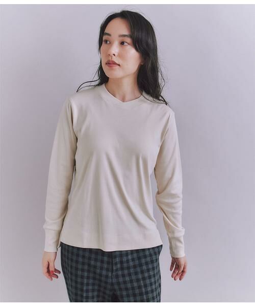 SIPULI / シプリ カットソー | ［LOTUS］Urtla High Gauge Rib クロスネックプルオーバー | 詳細1