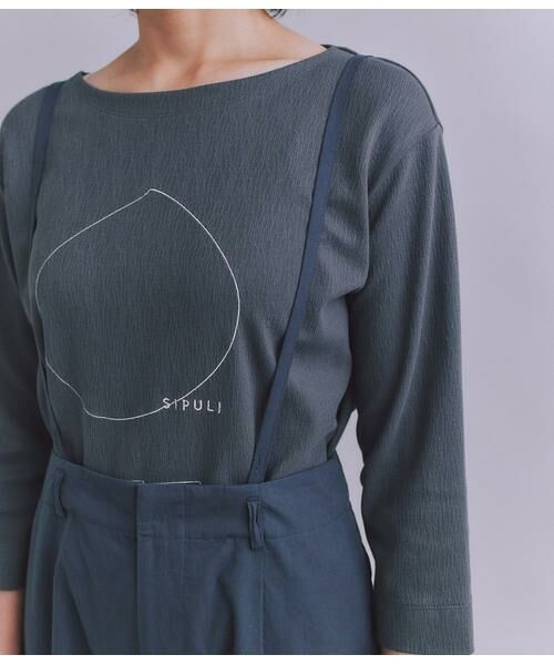 SIPULI / シプリ カットソー | Crepe Double Face Knit SIPULI刺繍プルオーバー | 詳細12