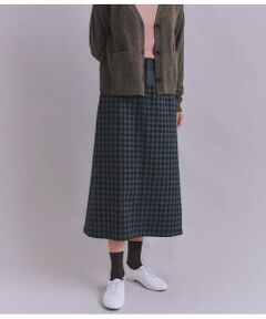 SIPULI / シプリ ロング・マキシ丈スカート | Woolish Block Check 切替スカート