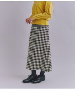 SIPULI / シプリ ロング・マキシ丈スカート | Woolish Block Check 切替スカート