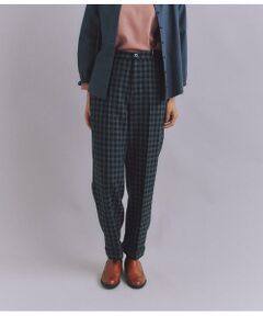 SIPULI / シプリ チノ・ワークパンツ | Woolish Block Check ダブルテーパードパンツ