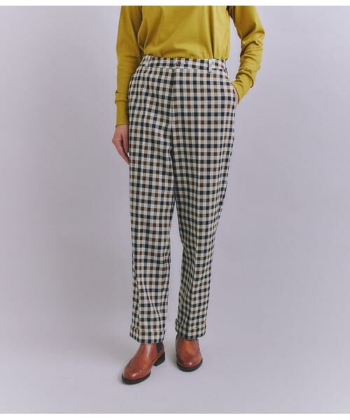 SIPULI / シプリ チノ・ワークパンツ | Woolish Block Check ダブルテーパードパンツ | 詳細1
