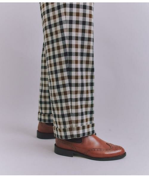 SIPULI / シプリ チノ・ワークパンツ | Woolish Block Check ダブルテーパードパンツ | 詳細5
