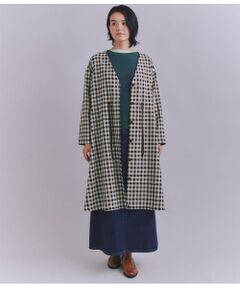 SIPULI / シプリ ミニ丈・ひざ丈ワンピース | Woolish Block Check リボンドロストドレス