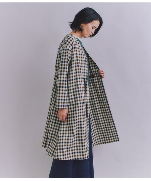 SIPULI / シプリ ミニ丈・ひざ丈ワンピース | Woolish Block Check リボンドロストドレス | 詳細2