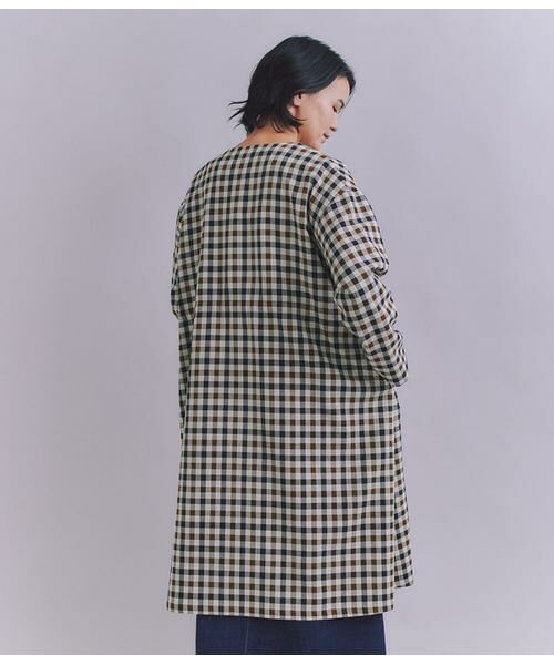 SIPULI / シプリ ミニ丈・ひざ丈ワンピース | Woolish Block Check リボンドロストドレス | 詳細3