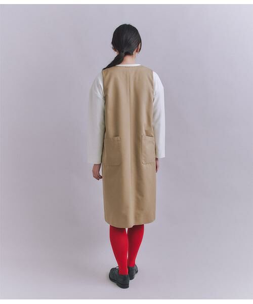 SIPULI / シプリ ミニ丈・ひざ丈ワンピース | Coated Cotton Poly Twill ハーフムーンポケットドレス | 詳細10