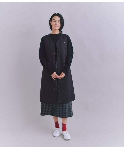 SIPULI / シプリ ミニ丈・ひざ丈ワンピース | Coated Cotton Poly Twill ハーフムーンポケットドレス | 詳細15