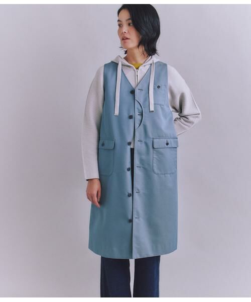 SIPULI / シプリ ミニ丈・ひざ丈ワンピース | Coated Cotton Poly Twill ハーフムーンポケットドレス | 詳細17