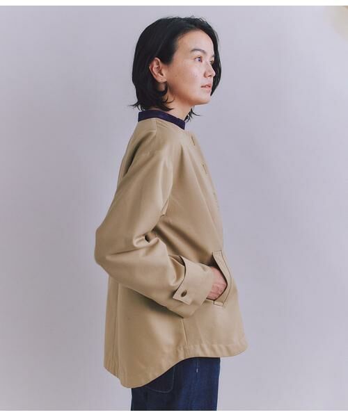 SIPULI / シプリ その他アウター | Coated Cotton Poly Twill ヘンリーハーフコート | 詳細2