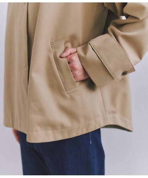 SIPULI / シプリ その他アウター | Coated Cotton Poly Twill ヘンリーハーフコート | 詳細5