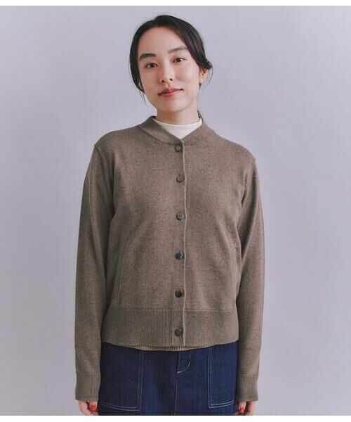 SIPULI / シプリ カーディガン・ボレロ | Organic Cotton Blend Plating ニットブルゾン | 詳細1