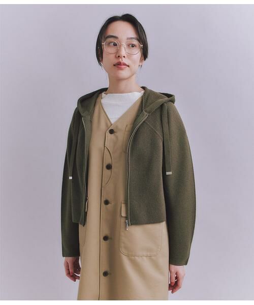 SIPULI / シプリ カーディガン・ボレロ | Garter & Half Cardigan Stitch フーディニット | 詳細11