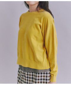 SIPULI / シプリ ニット・セーター | Creamy Cotton 玉ねぎ刺繍クルーネックニット