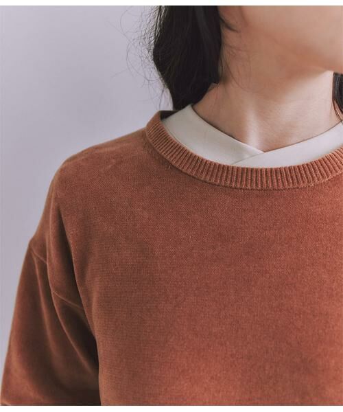 SIPULI / シプリ ニット・セーター | Creamy Cotton 玉ねぎ刺繍クルーネックニット | 詳細4