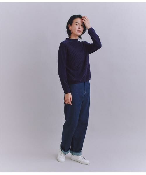 SIPULI / シプリ ニット・セーター | Creamy Cotton 木の葉柄ボトルネックニット | 詳細13