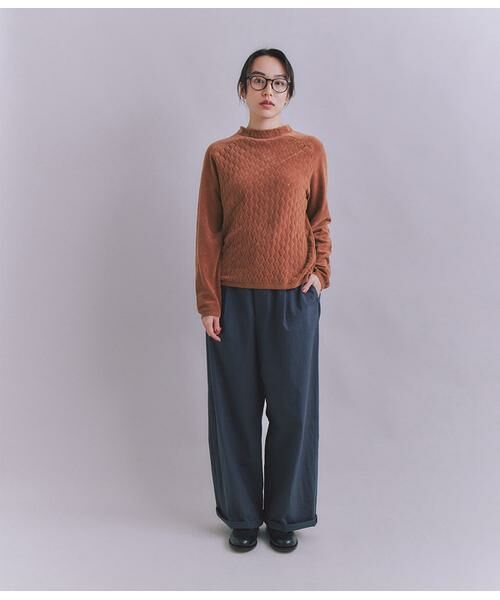 SIPULI / シプリ ニット・セーター | Creamy Cotton 木の葉柄ボトルネックニット | 詳細6