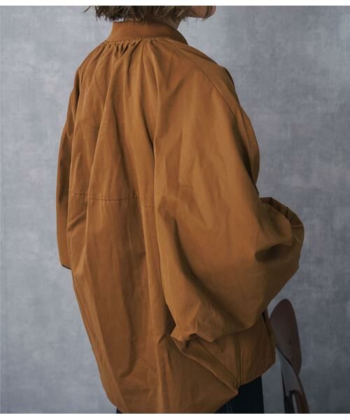 SIPULI / シプリ レザーブルゾン・ジャケット | High Density Twill ドルマンスリーブブルゾン | 詳細2