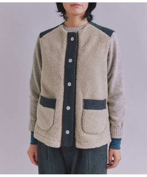 SIPULI / シプリ ベスト | Eco Fur 切り替えボアベスト | 詳細1