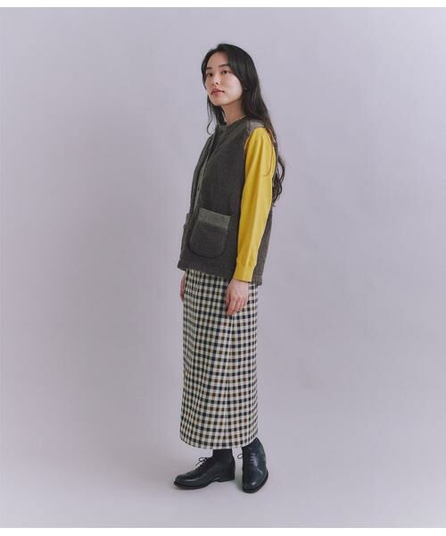 SIPULI / シプリ ベスト | Eco Fur 切り替えボアベスト | 詳細14