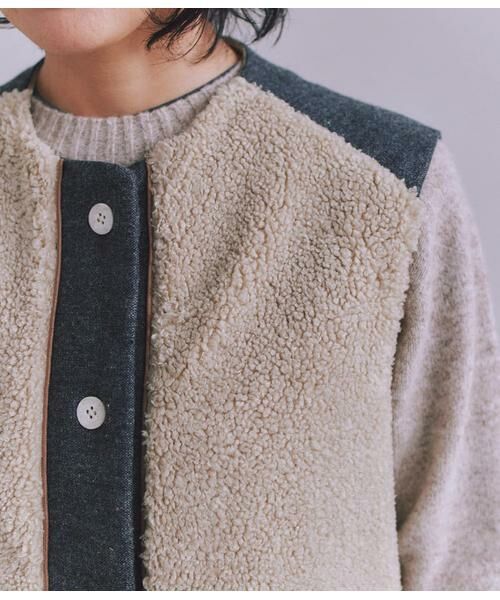 SIPULI / シプリ ベスト | Eco Fur 切り替えボアベスト | 詳細4