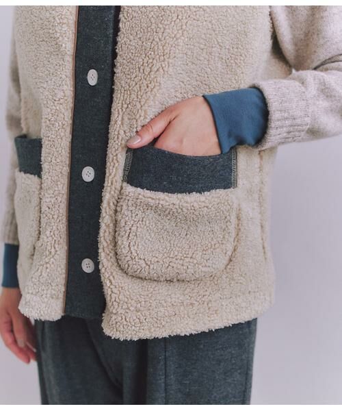 SIPULI / シプリ ベスト | Eco Fur 切り替えボアベスト | 詳細6