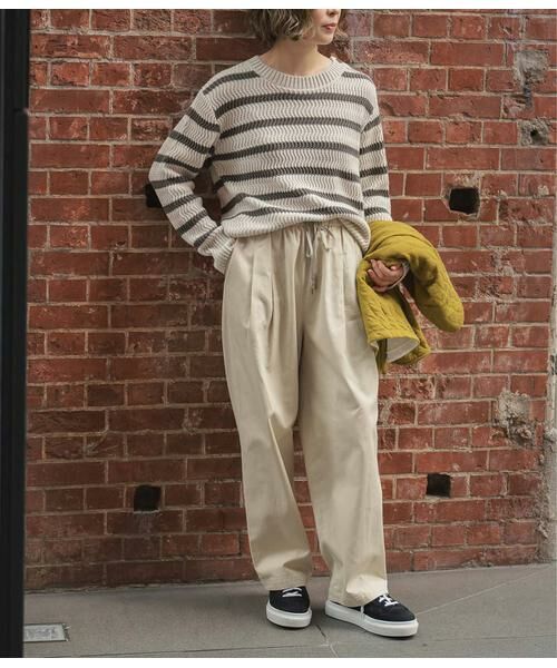 SIPULI / シプリ チノ・ワークパンツ | Heavyweight Cotton Twill ギャザードロストパンツ | 詳細11