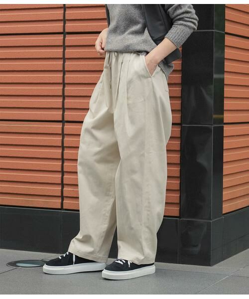 SIPULI / シプリ チノ・ワークパンツ | Heavyweight Cotton Twill ギャザードロストパンツ | 詳細2