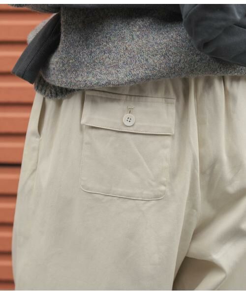 SIPULI / シプリ チノ・ワークパンツ | Heavyweight Cotton Twill ギャザードロストパンツ | 詳細4