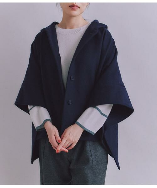 SIPULI / シプリ その他アウター | High Count Melton フードポンチョコート | 詳細9
