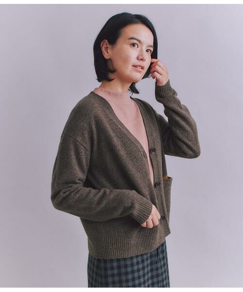 SIPULI/シプリ Colorful Melange 配色ポケットニットカーディガン ダークブラウン 2 SIPULI/シプリ Colorful Melange 配色ポケットニットカーディガン ダークブラウン 2